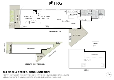 178 Birrell Street, Bondi Junction, NSW 2022, 2 rūma, 1 rūma horoi, House