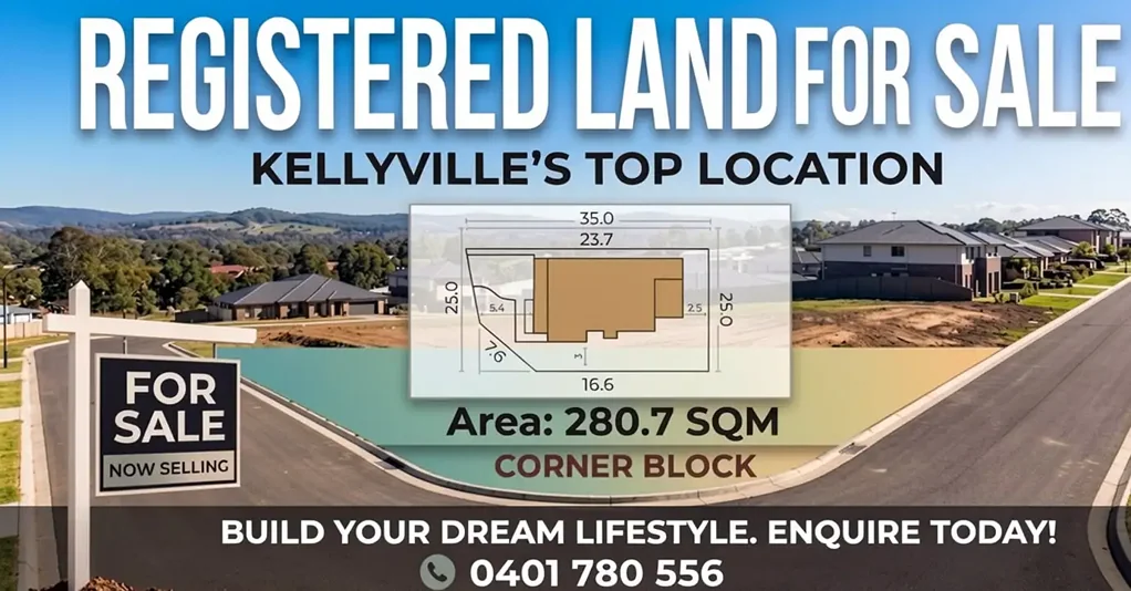Kellyville REGISTERED LAND FOR SALE – SECURE NOW, BUILD LATER! 🏡