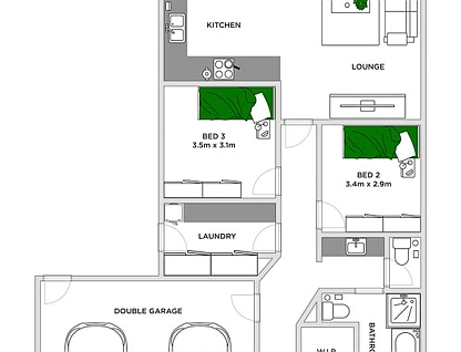 UNIT 1 - 21 PETERS STREET, Mount Gambier, South East, 3房, 1浴, Townhouse