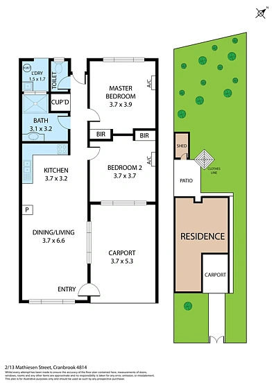 Plano ng Bahay - 2/13 Mathiesen Street, Cranbrook, QLD 4814