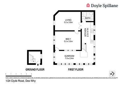 1/24 Clyde Road, Dee Why, NSW 2099, 1 Bedrooms, 1 Bathrooms, Flat