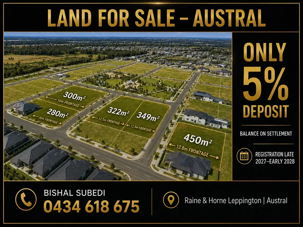 Austral LAND FOR SALE IN AUSTRAL - SECURE NOW WITH ONLY A 5% DEPOSIT