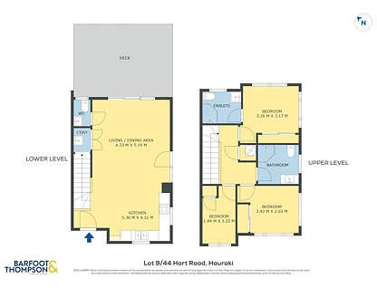 lot 9/44 Hart Road, Takapuna, North Shore City, 3 침실, 2 욕실, Townhouse