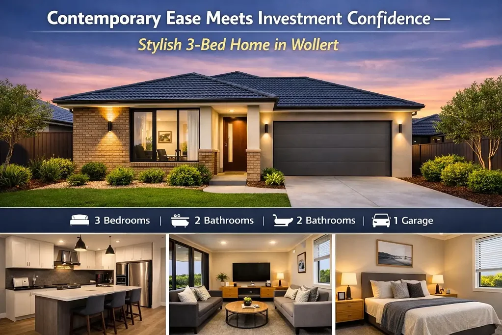 Wollert 3બેડરૂમ Contemporary Ease Meets Investment Confidence — Stylish 3‑Bed Home in Wollert