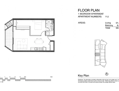 1110/39 Kingsway, Glen Waverley, East Melbourne, 1房, 1浴, Apartment