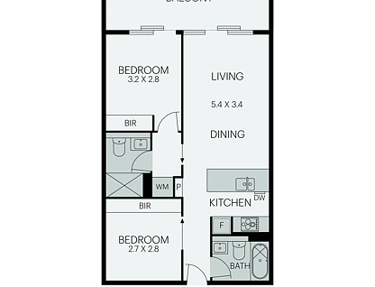 103/275 Abbotsford Street, North Melbourne, Melbourne CBD, 2 ห้องนอน, 2 ห้องน้ำ, Apartment