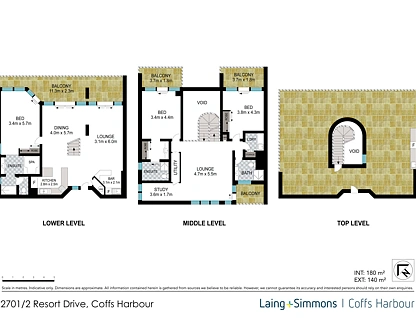 2701/2 Resort Drive, Coffs Harbour, North Coast, 3 ห้องนอน, 3 ห้องน้ำ, Apartment