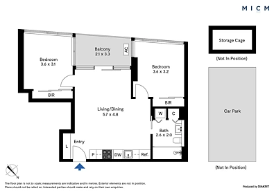 Plano ng Bahay - 1904/408 Spencer Street, West Melbourne, VIC 3003