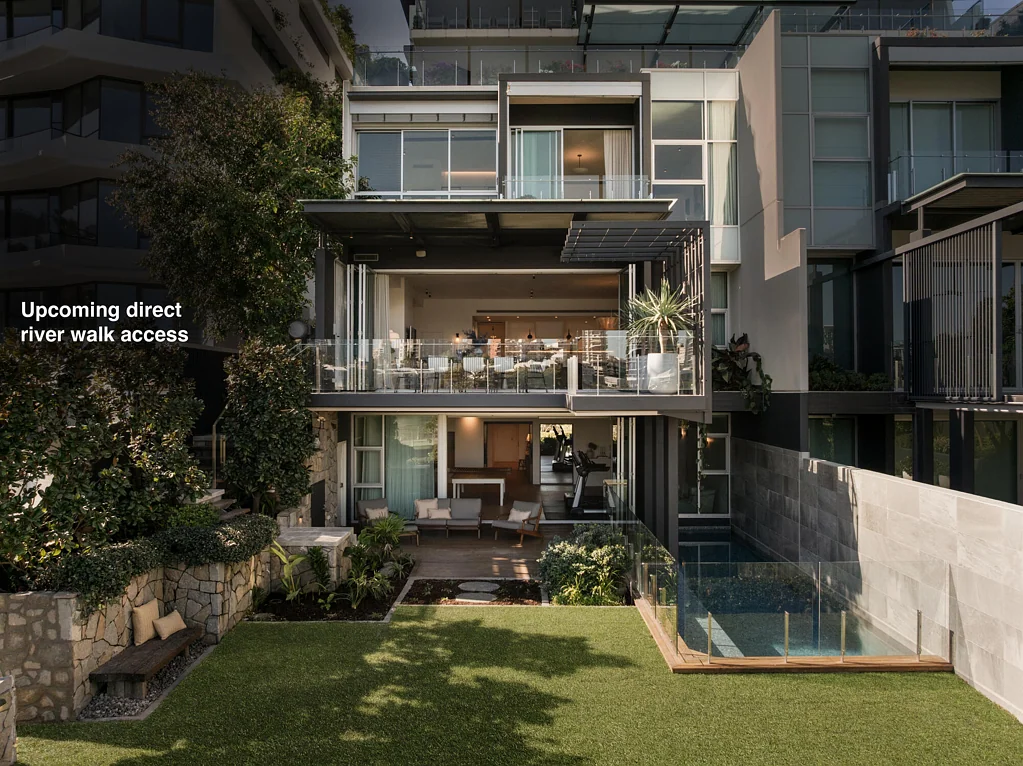 New Farm 4બેડરૂમ A Rare Riverhouse Where Luxury, Design and the Waterfront Become One