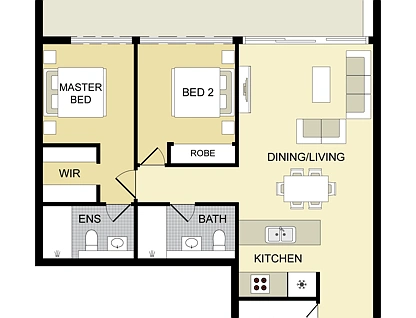 1305/8 Dumaresq Street, Campbelltown, Macarthur Region, 2 ห้องนอน, 2 ห้องน้ำ, Apartment