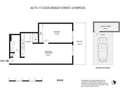 42/15 Castlereagh Street, Liverpool, South Western Suburbs, 1 ห้องนอน, 1 ห้องน้ำ, Apartment