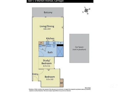 Unit 7/3 Morton Ave, Carnegie, Bayside, 2 ਕਮਰੇ, 1 ਬਾਥਰੂਮ, Apartment