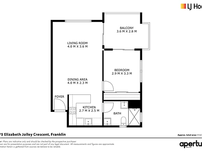 18/75 Elizabeth Jolley Crescent, Franklin, Gungahlin District, 1 rūma, 1 rūma horoi, Apartment