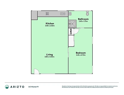 3/2 Waitati Place, New Windsor, Auckland City, 1房, 1浴, Unit
