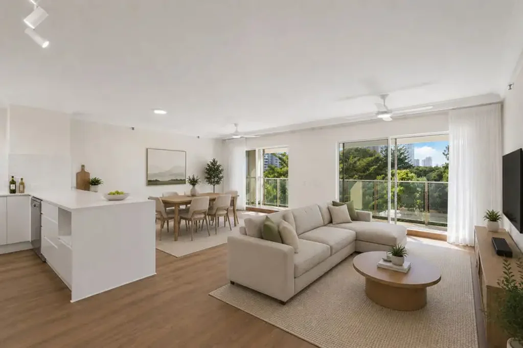 Surfers Paradise 1Kwarto FULLY RENOVATED - 103m2 NORTH-FACING - OVERSIZED ENTERTAINER'S BALCONY WITH VIEWS - VACANT