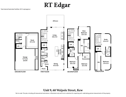 9/68 Walpole Street, Kew, VIC 3101, 4房, 3浴, Townhouse