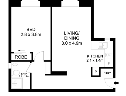 4/9 Wylde Street, Potts Point, NSW 2011, 1 રૂમ, 1 બાથરૂમ, Apartment
