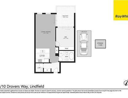 21/10 Drovers Way, Lindfield, Upper North Shore, 1房, 1浴, Unit