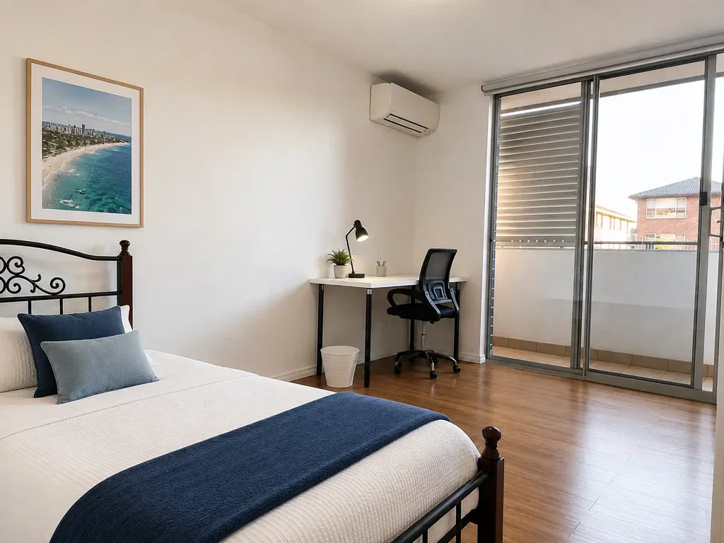 Directly Across from UNSW - All Bills Included - Every room has air-conditioning and a balcony.