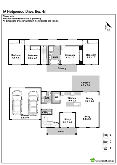 1 A Hedgewood Drive, Box Hill, NSW 2765, 4 Bedrooms, 2 Bathrooms, House