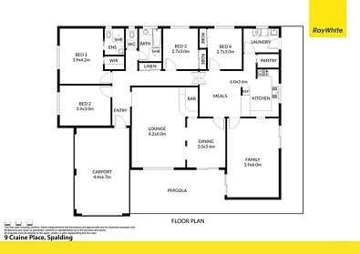 9 Craine Place, Spalding, WA 6530, 4 slaapkamers, 2 badkamers, House