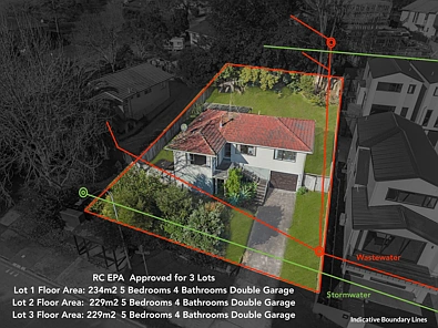 Browns Bay 3房 RC & EPA双批文到位！Rangi学区黄金开发机会，三栋独立屋即刻开建！ Development Opportunity RC & EPA Ready Rangi Zone