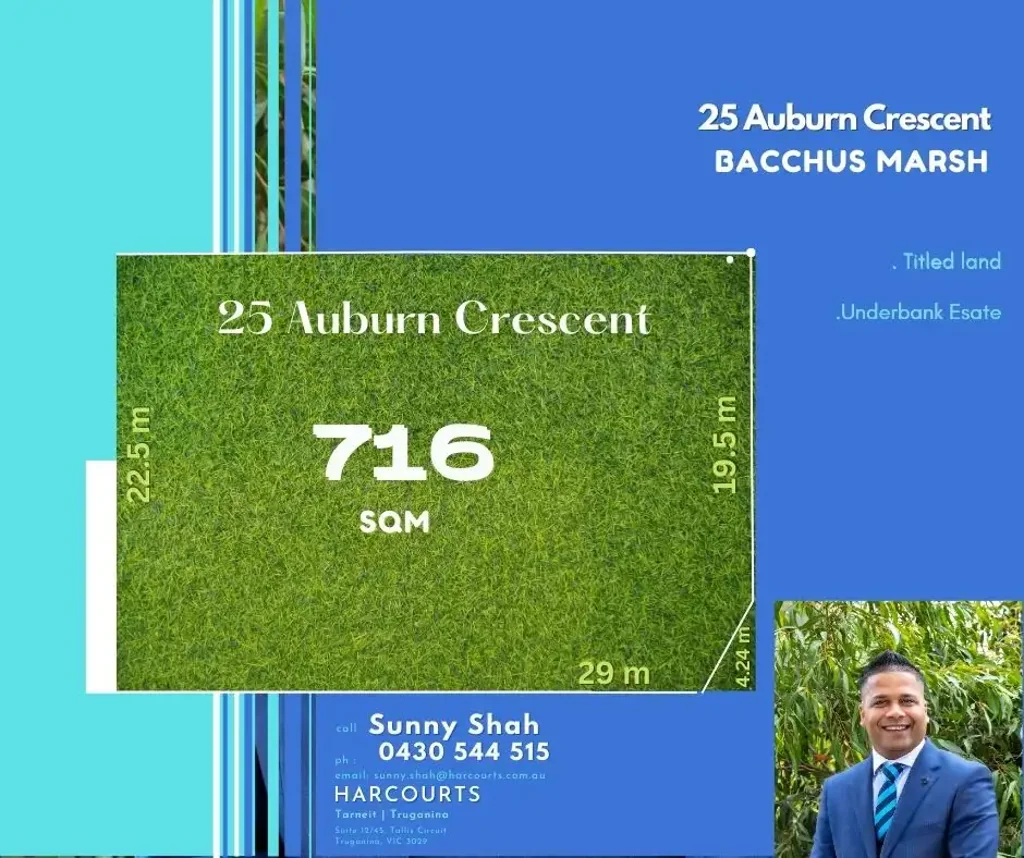 Bacchus Marsh Titled  "716 SQ m2" Land In UnderBank Estate