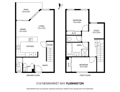 21/2 Newmarket Way, Flemington, Melbourne CBD, 2 غرف, 1 حمامات, Apartment
