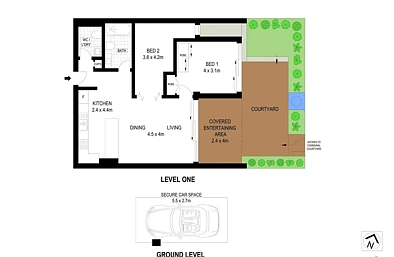106/2 Allen Street, Waterloo, NSW 2017, 2房, 1浴, Apartment