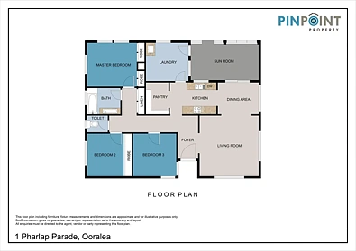 户型图 - 1 Pharlap Parade, Ooralea, QLD 4740