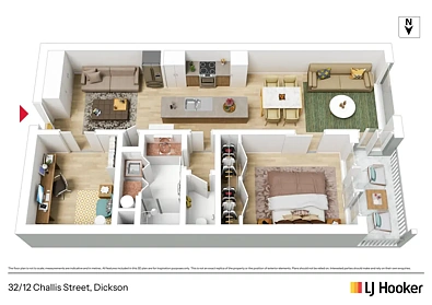 32/12 Challis Street, Dickson, ACT 2602, 2 Schlafzimmer, 1 Badezimmer, Apartment