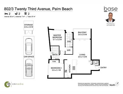 802/3 Twenty Third Avenue, Palm Beach, Gold Coast, 2 રૂમ, 2 બાથરૂમ, Apartment