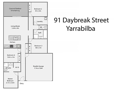 91 Daybreak Street, Yarrabilba, QLD 4207, 4房, 2浴, House