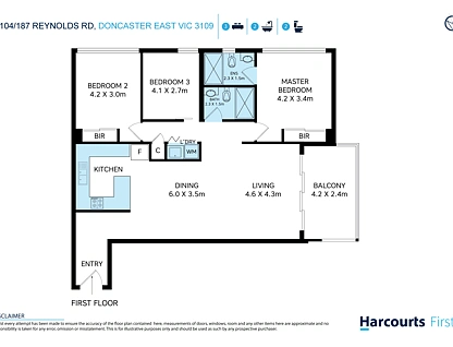 104/187 Reynolds Road, Doncaster East, Inner East Melbourne, 3房, 2浴, Apartment