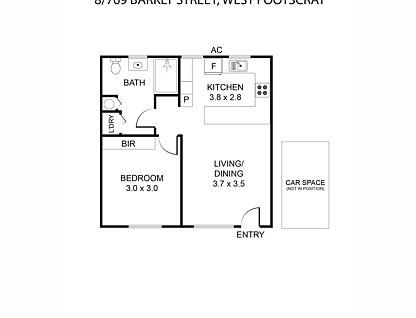 8/709 Barkly Street, West Footscray, Western Melbourne, 1 غرف, 1 حمامات, Apartment