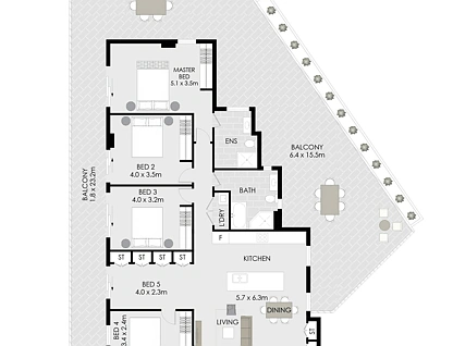 3/30-32 Arncliffe Street, Wolli Creek, South Western Suburbs, 4部屋, 2バスルーム, Apartment