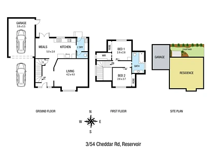 3/54 Cheddar Road, Reservoir, North Melbourne, 2房, 1浴, Townhouse