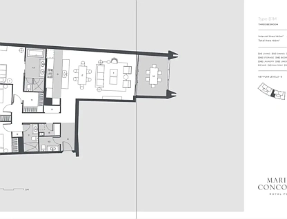 201C/1 The Concourse, Benowa, Gold Coast, 3 ห้องนอน, 3 ห้องน้ำ, Apartment