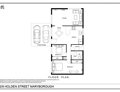 2/9 Holden Street, Maryborough, Bendigo, 2 Kuwarto, 1 Banyo, Unit