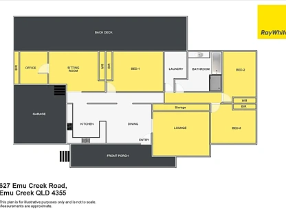 627 Emu Creek Road, Emu Creek, QLD 4355, 3房, 1浴, 乡村住宅