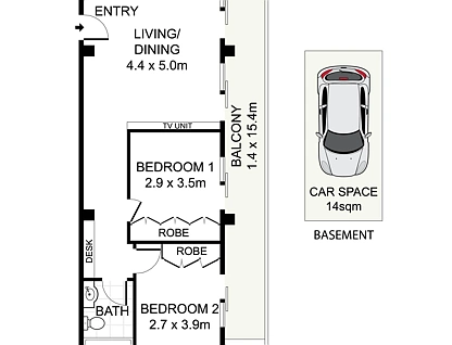 20/20 Close Street, Canterbury, South Western Suburbs, 2房, 1浴, Apartment