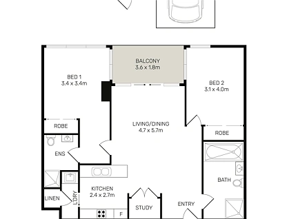 525/12 Grandstand Parade, Zetland, Eastern Suburbs, 2房, 2浴, Apartment