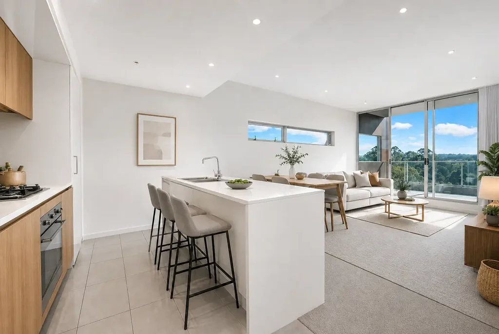 Macquarie Park 2房 阳光明媚的朝北公寓，享有宁静的绿意景观 Sunny North-Facing Apartment with Tranquil Leafy Views