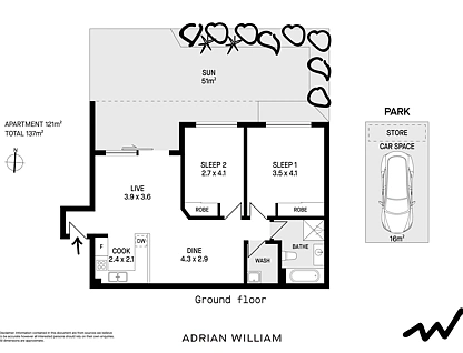 18/127 Railway Parade, Erskineville, Inner West, 2 phòng ngủ, 1 phòng tắm, Apartment