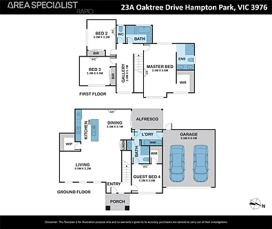 23A Oaktree Drive, Hampton Park, VIC 3976, 4房, 3浴, Unit