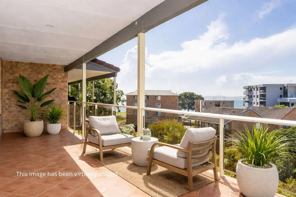 Updated 2 Bedroom unit with filtered views of the water in Little Beach Nelson Bay
