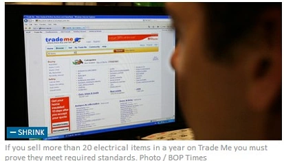 新西兰Trade Me卖家被要求提供电子产品安全证明
