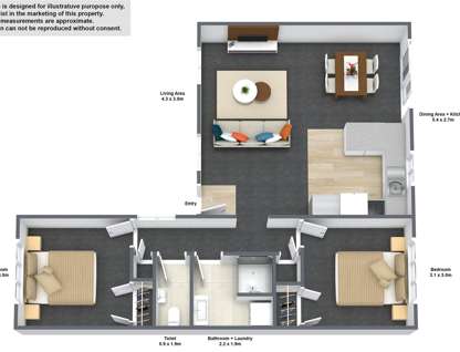 U3,102 Old Farm Road, Hamilton East, Waikato, 2房, 1浴, 排房