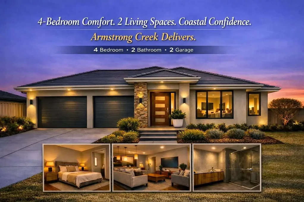 Armstrong Creek 4 Slaapkamer 4‑Bedroom Comfort. 2 Living Spaces. Coastal Confidence. Armstrong Creek Delivers.