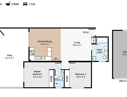 1/23 Ridge Street, Greenslopes, Brisbane - Southern Region, 2 Bedrooms, 2 Bathrooms, Apartment